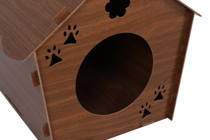 Aberto Design Casa de Madera para Gatos 43x40x38 cm Nogal